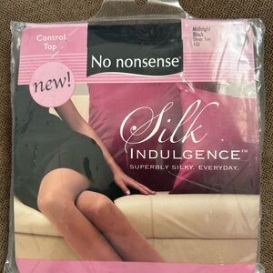 No Nonsense Silk Indulgence Control Top Sheer Toe Pantyhose